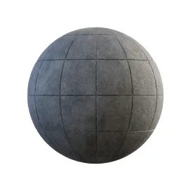 Grey square concrete pavement